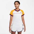 Nike Court Womens Dri-Fit Slam Top (White/University Gold)