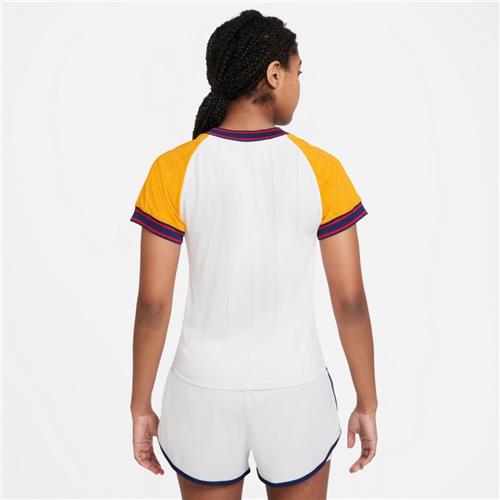 Nike Court Womens Dri-Fit Slam Top (White/University Gold)