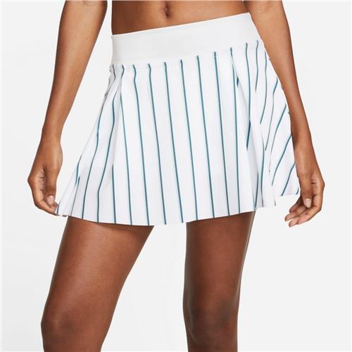 Nike Court Womens Dri-Fit Club Regular Skirt (White/Gorge Green)