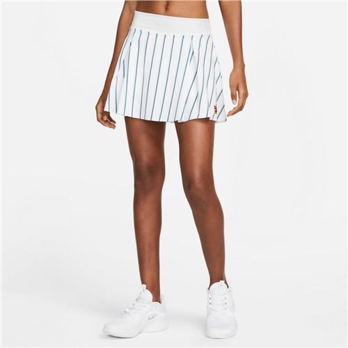 Nike Court Womens Dri-Fit Club Regular Skirt (White/Gorge Green)