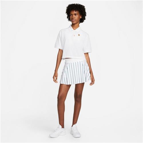 Nike Court Womens Dri-Fit Club Regular Skirt (White/Gorge Green)