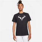 Nike Court Mens Dri-Fit Rafa Short Sleeve Tee (Black/Metallic Silver)
