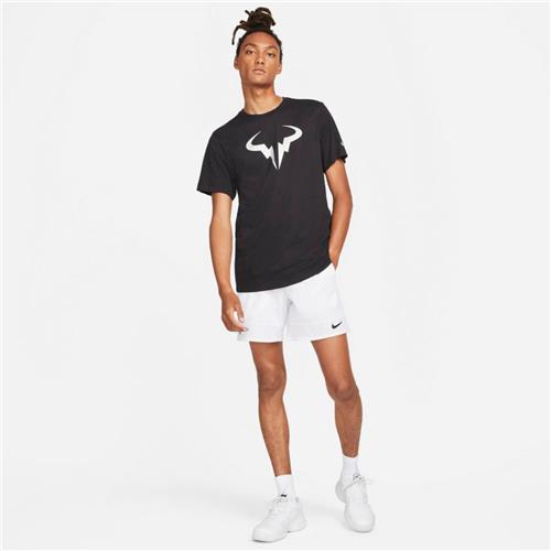 Nike Court Mens Dri-Fit Rafa Short Sleeve Tee (Black/Metallic Silver)