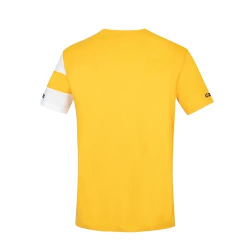 Le Coq Sportif Mens Tennis Short Sleeve Tee (Lemon/Chrome)