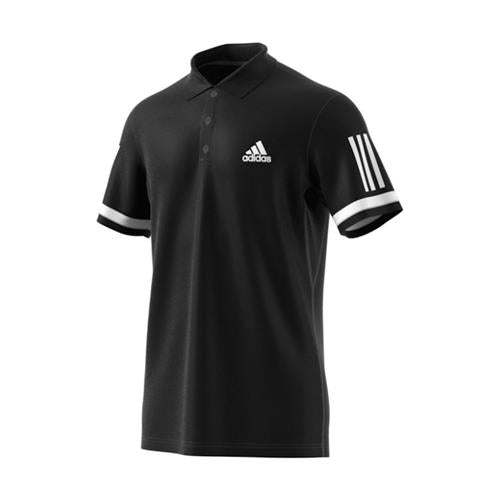 Adidas Mens Club 3str Polo (Black/White)