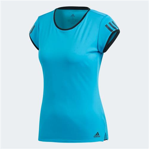 Adidas Womens Club 3 Str Tee (Shock Cyan)