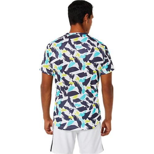 Asics Mens Match Graphic Short Sleeved Top (Brilliant White)