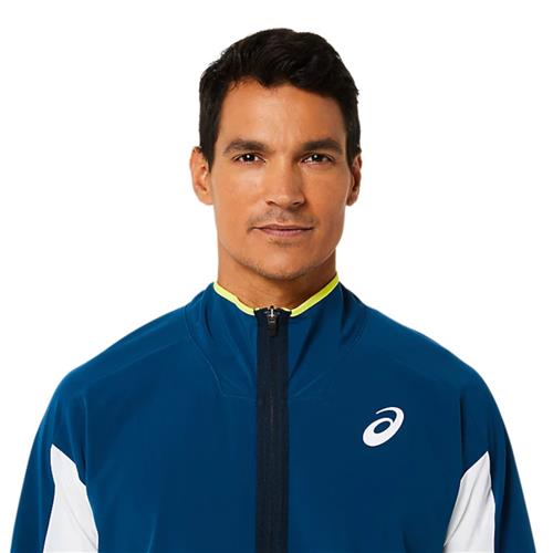 Asics Mens Match Jacket (Mako Blue/Brilliant White)
