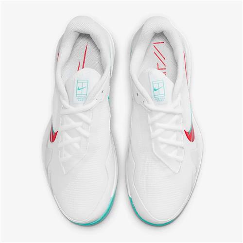 Nike Air Zoom Vapor Pro HC Womens Shoe (White/Habanero Red/Pomegranate/Washed Teal)