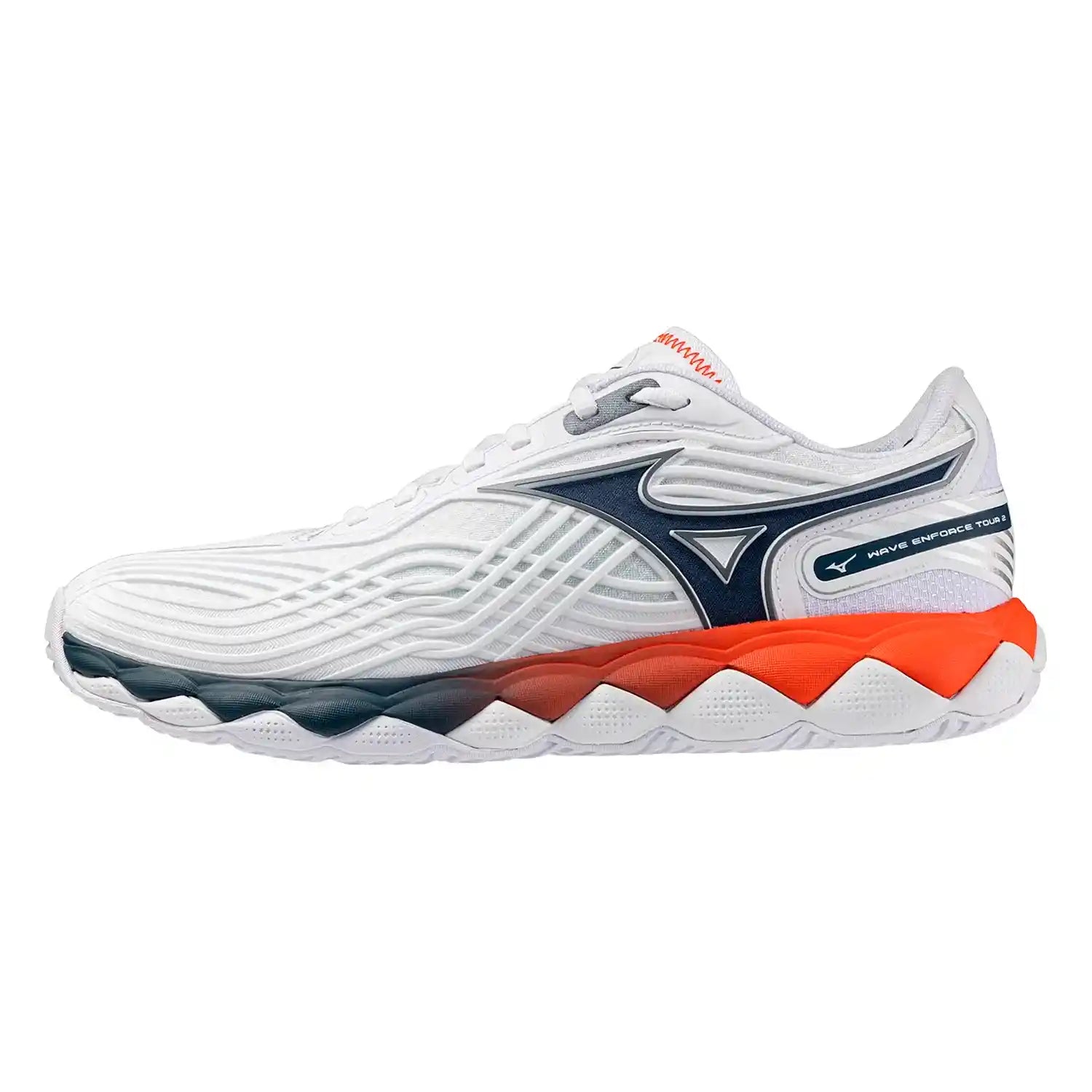Mizuno Wave Enforce Tour 2 AC Men's Shoes (White/Insigna Blue/Orange)