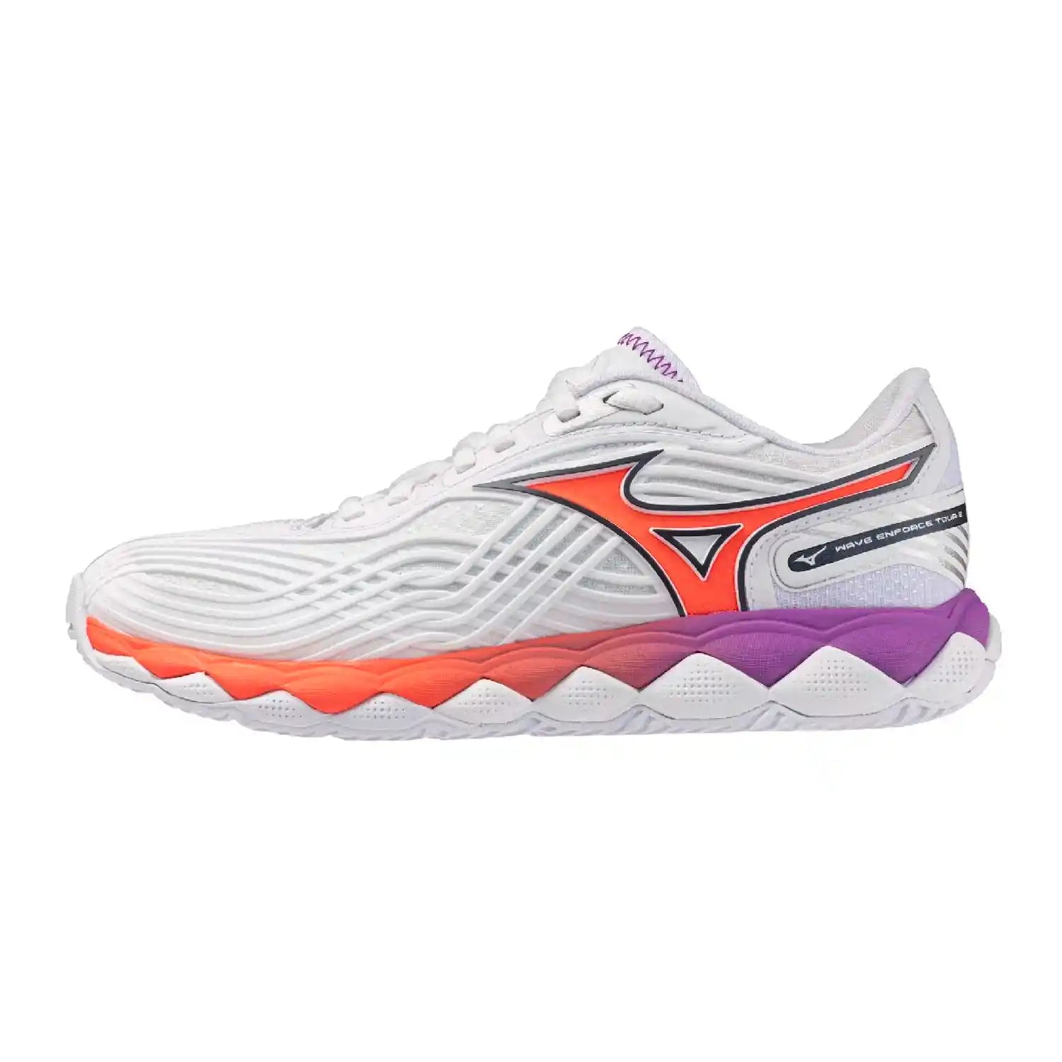 Mizuno Wave Enforce Tour 2 AC Women's Shoes (White/Lava Orange/Dahlia)