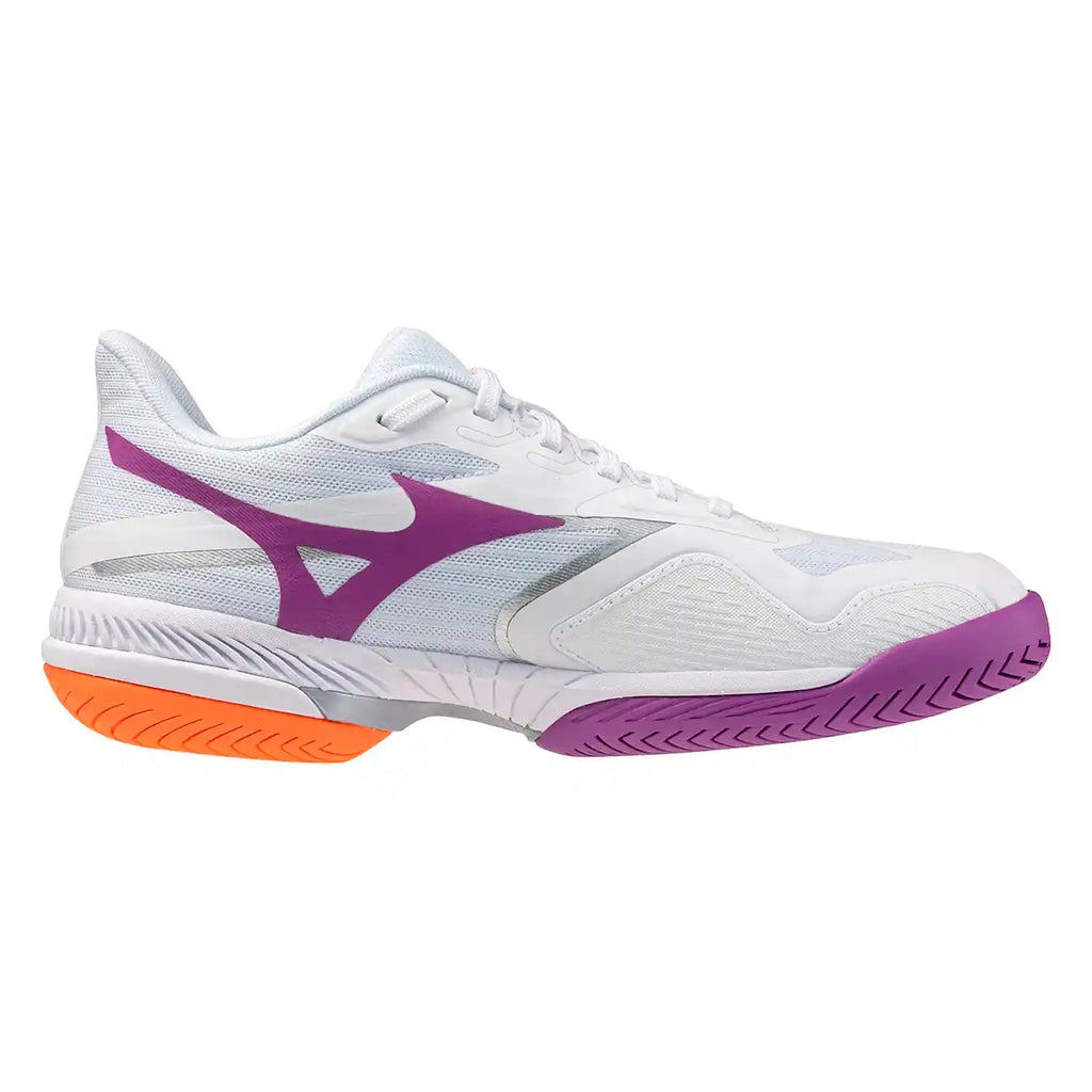 Mizuno Wave Exceed Court AC Women's Shoes (White/Dahlia/Lava Orange)