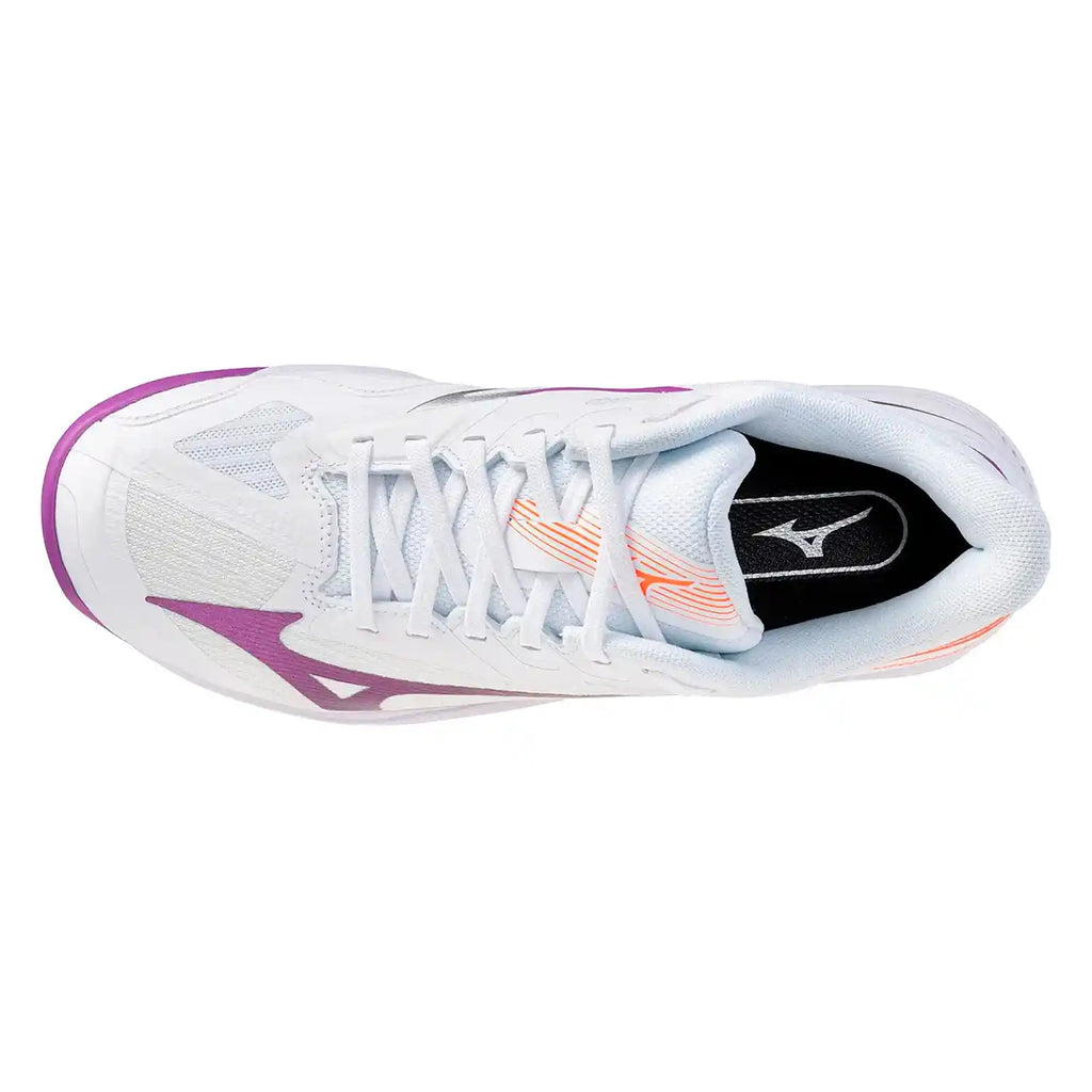 Mizuno Wave Exceed Court AC Women's Shoes (White/Dahlia/Lava Orange)