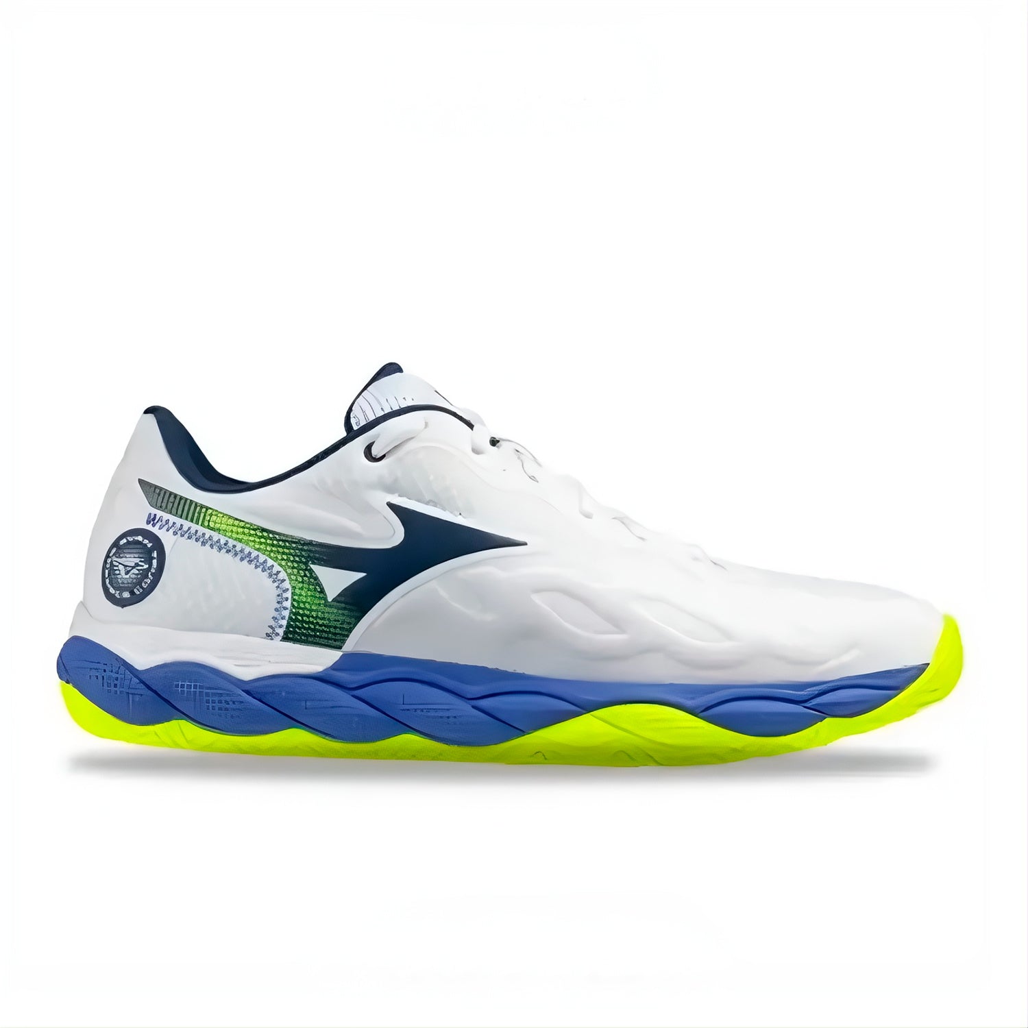 Mizuno Enforce Court AC Mens Shoes (White/Dazzling Blue/Lightning Yellow)