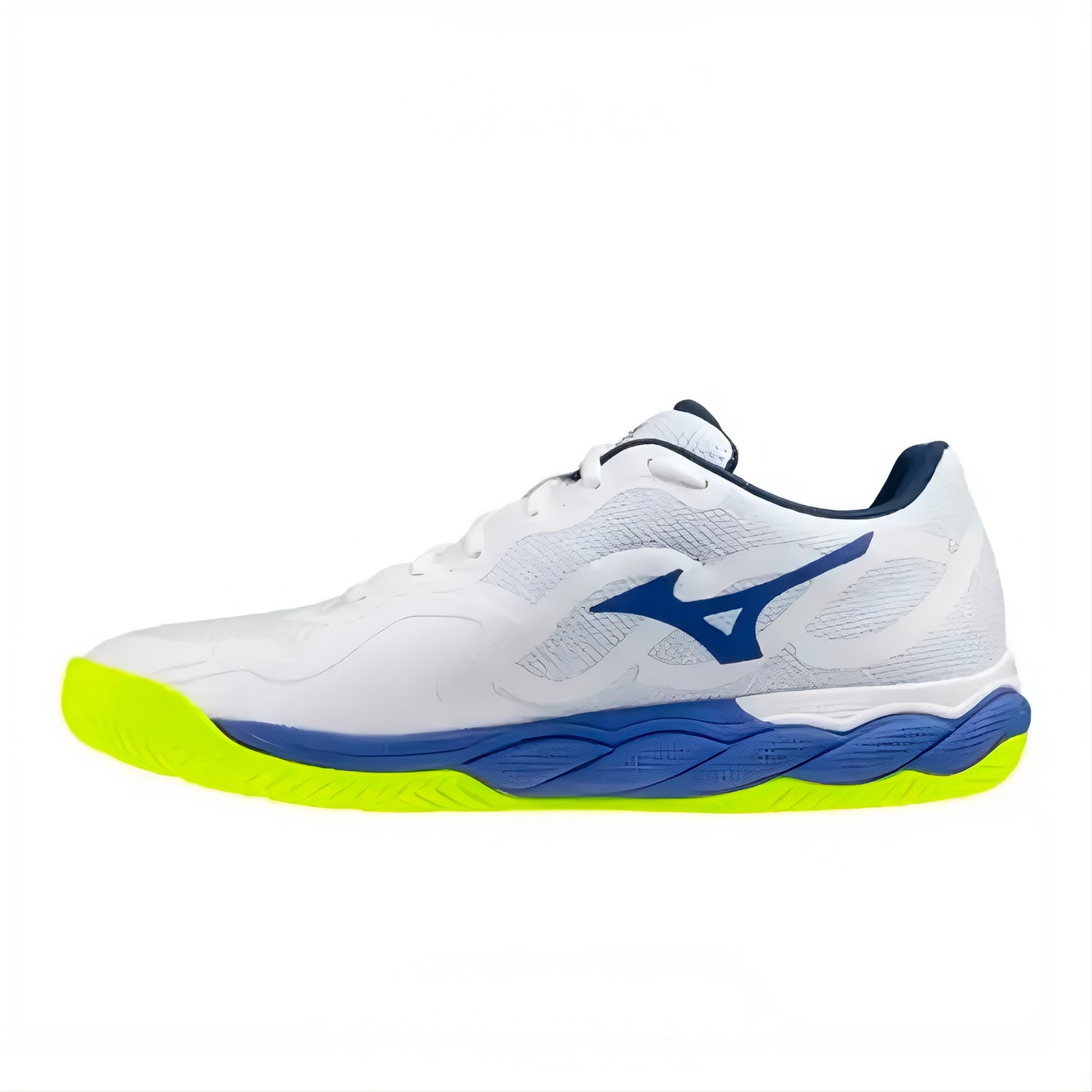 Mizuno Enforce Court AC Mens Shoes (White/Dazzling Blue/Lightning Yellow)