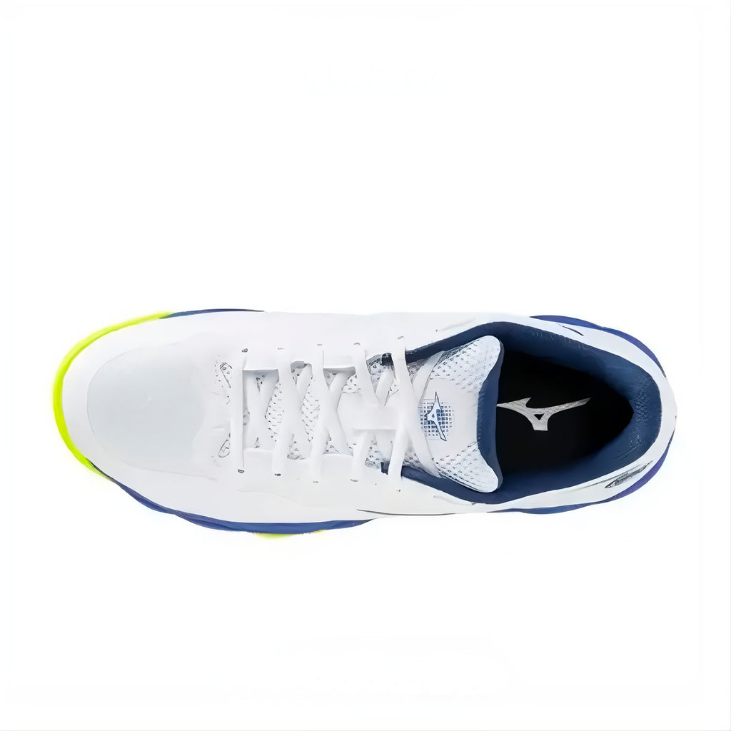 Mizuno Enforce Court AC Mens Shoes (White/Dazzling Blue/Lightning Yellow)