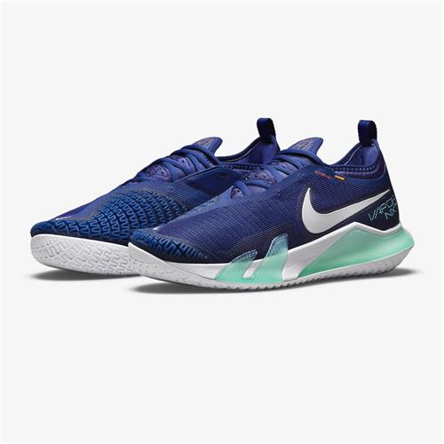 NikeCourt React Vapor NXT HC Mens Shoe (Deep Royal Blue/Dynamic Turquoise/Magma Orange/White)