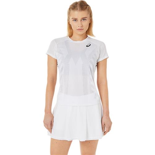 Asics Womens Match Actibreeze Short Sleeved Top (Brilliant White)