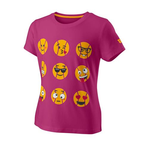 Wilson Girls Emoti-Fun Tech Tee (Rouge)