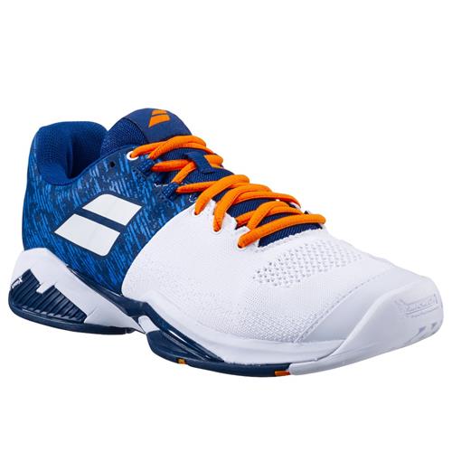 Babolat Propulse Blast All Court Mens Shoe (White/Dark Blue)