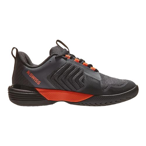 K-Swiss Ultrashot 3 Mens Tennis Shoes (Asphalt/Jet Black/Spicy Orange)