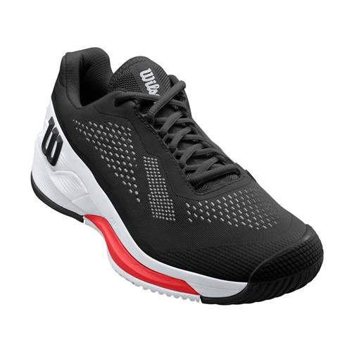 Wilson Rush Pro 4.0  Mens Tennis Shoes (Black/White/Poppy)