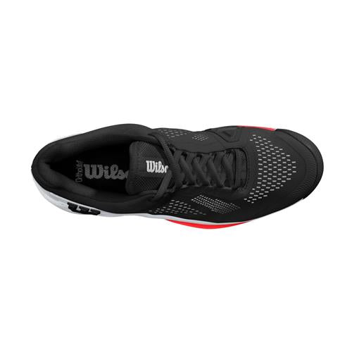 Wilson Rush Pro 4.0  Mens Tennis Shoes (Black/White/Poppy)