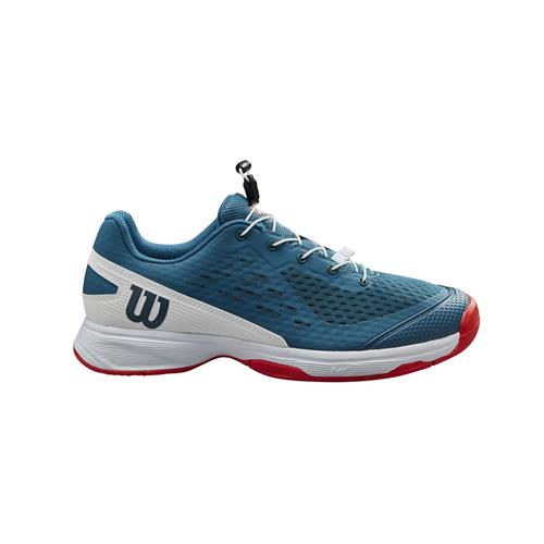 Wilson Rush Pro Junior 4.0 QL Junior Tennis Shoes (Blue Coral/Whi/Fiesta)