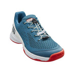 Wilson Rush Pro Junior 4.0 QL Junior Tennis Shoes (Blue Coral/Whi/Fiesta)