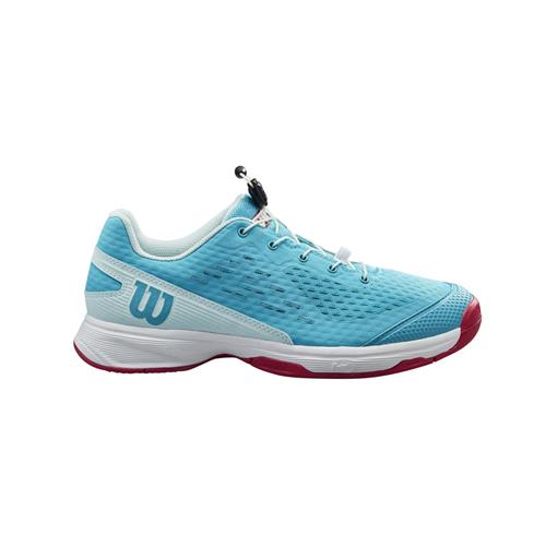 Wilson Rush Pro Junior 4.0 QL Tennis Shoes (Scuba Blue/Whi/Love Potion)