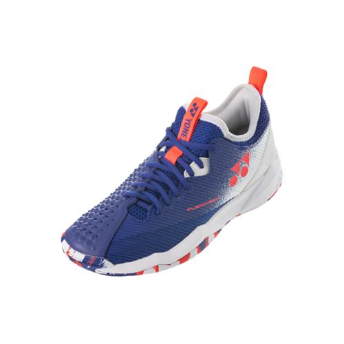 Yonex Power Cushion Fusion Rev 4 All Court Mens Tennis Shoe (White/Royal Blue)