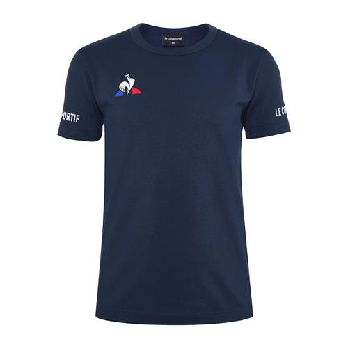 Le Coq Sportif Boys Short Sleeve Tennis Tee (Dress Blue)