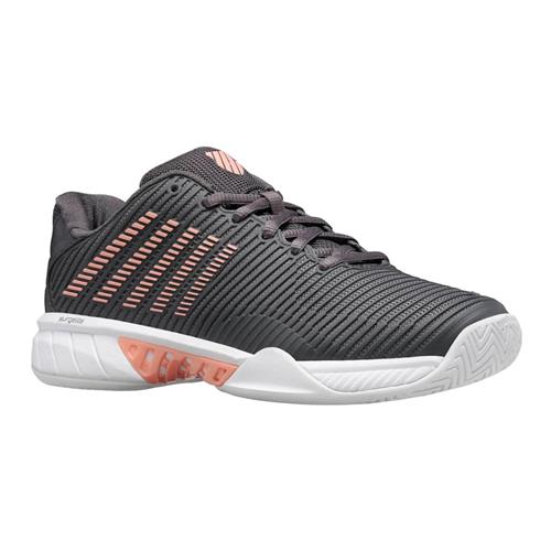 K-Swiss Hypercourt Express 2 All Court Womens Shoe (Asphalt/White/Peach)