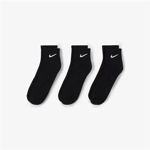 Nike Everyday Cotton Cushioned Ankle Socks (Black)