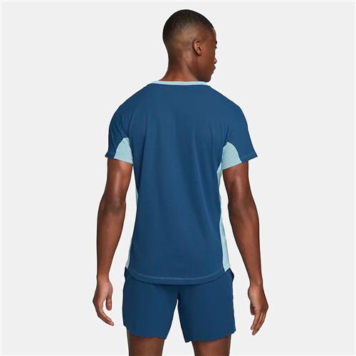 Nike Court Mens Dri-Fit Rafa Short Sleeve Tennis Top (Copa/Court Blue/White)
