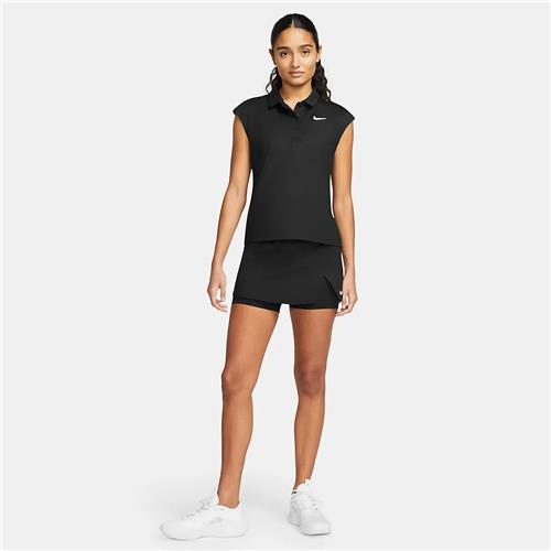 Nike Court Victory Womens Dri-Fit Tennis Skirt (Black/White)
