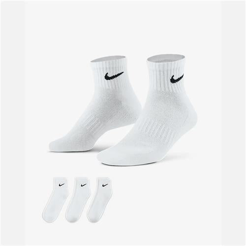 Nike Everyday Cotton Cushioned Ankle Socks (White)