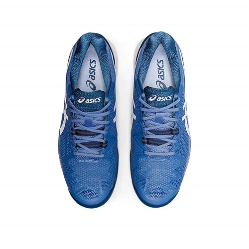 Asics Gel-Resolution 8 Clay Mens Tennis Shoes (Blue Harmony White)