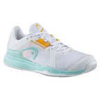 Head Sprint Team 3.5 Clay Womens Tennis Shoe (White/Aqua)