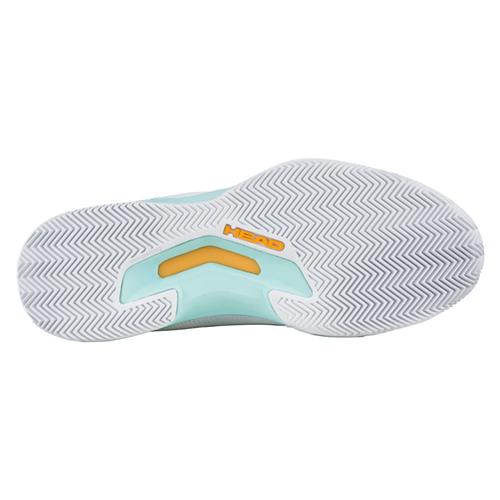 Head Sprint Team 3.5 Clay Womens Tennis Shoe (White/Aqua)