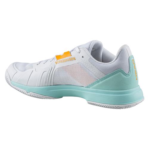 Head Sprint Team 3.5 Clay Womens Tennis Shoe (White/Aqua)