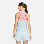 Nike Court Dri-FIT Slam New York Womens Tennis Tank (Glacier Blue/Light Arctic Pink/Team Orange Black)