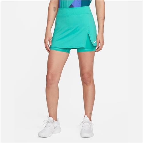 Nike Court Victory Womens Dri-Fit Tennis Skirt (Washed Teal/White)