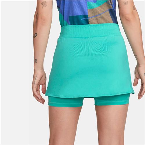 Nike Court Victory Womens Dri-Fit Tennis Skirt (Washed Teal/White)