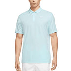 Nike Court Dri-Fit Mens Tennis Solid Polo (Glacier Blue/White)