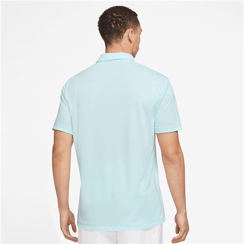 Nike Court Dri-Fit Mens Tennis Solid Polo (Glacier Blue/White)