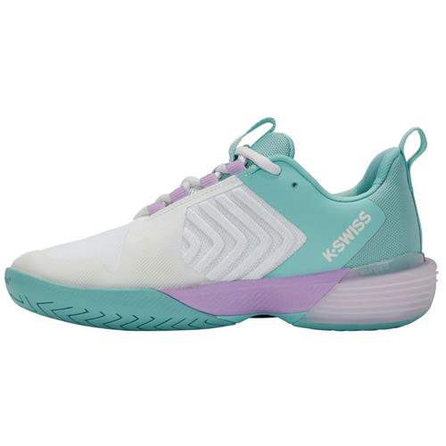 K-Swiss Ultrashot 3 Womens Tennis Shoes (White/Angel Blue/Lilac)