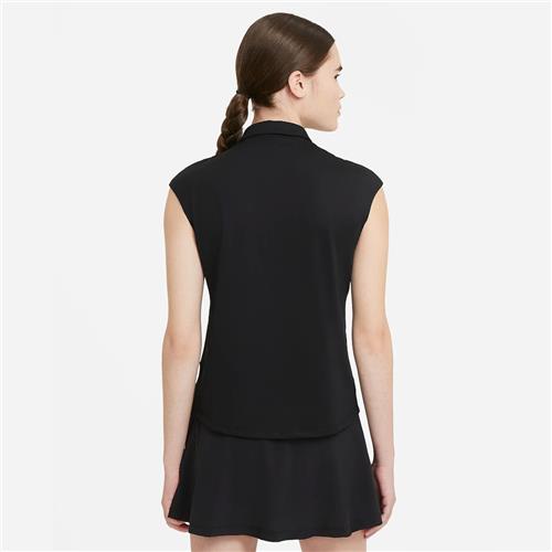 Nike Court Dri-Fit Victory Womens Tennis Polo (Black-White)