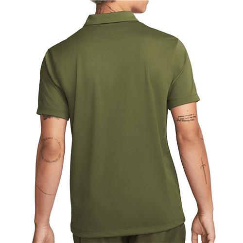 Nike Court Dri-Fit Mens Tennis Solid Polo (Rough Green/White)