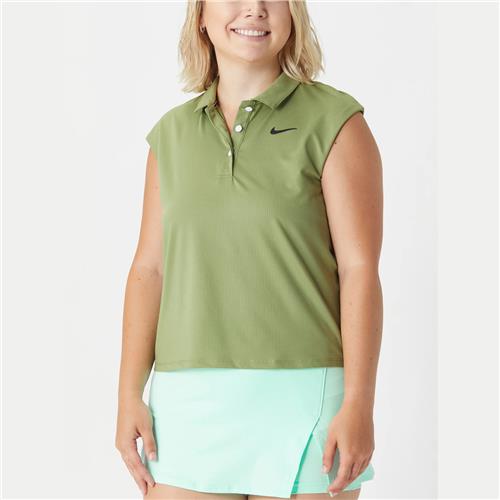 Nike Court Dri-Fit Victory Womens Tennis Polo Shirt (Alligator/Black)